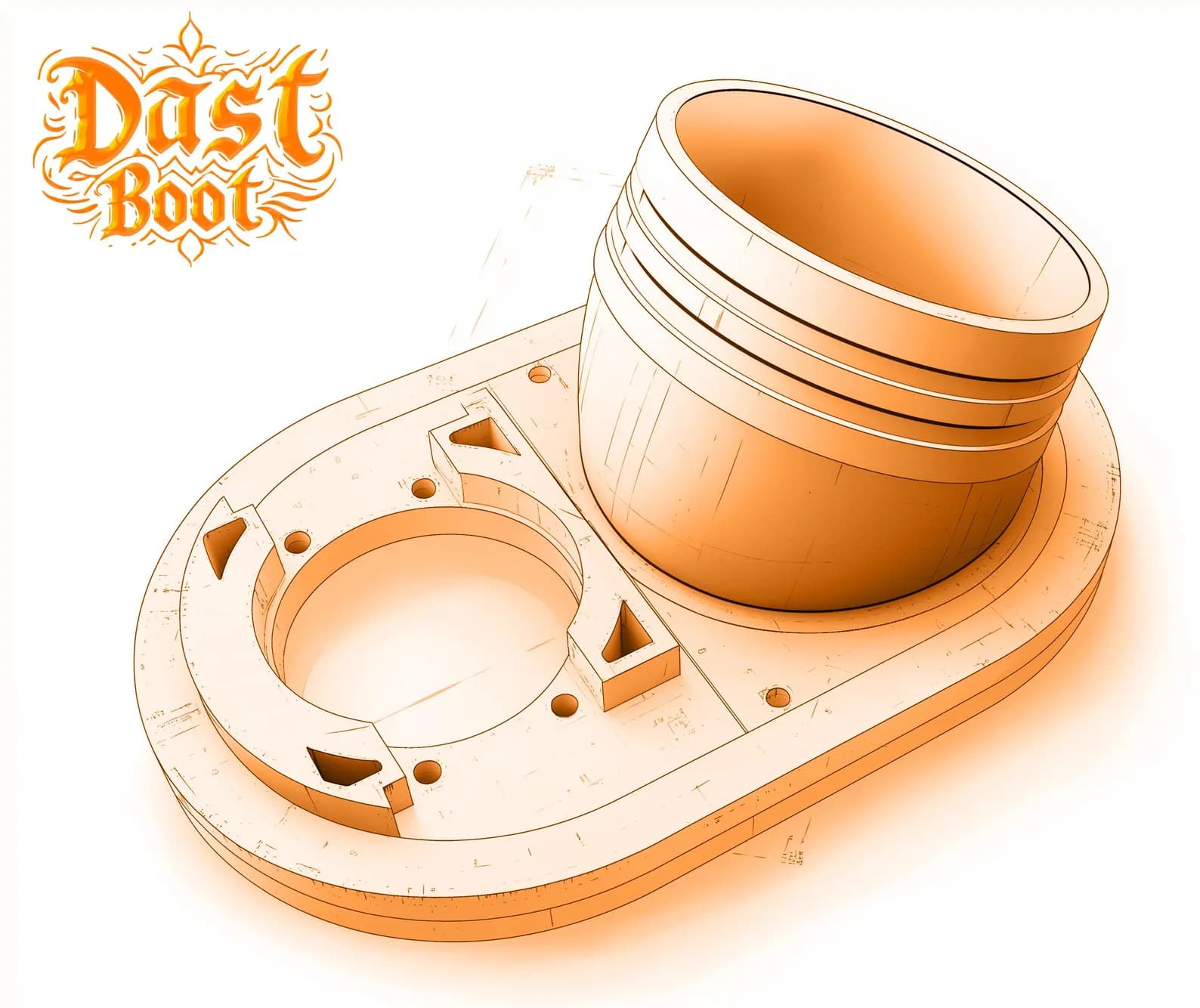 Dast Boot body detail showing the spindle opening and extraction port